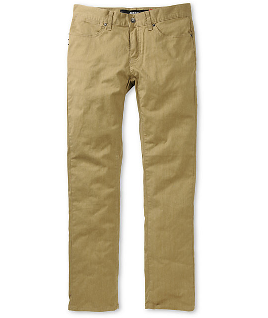 KR3W K Slim Gold 5-Pocket Chino Pants | Zumiez