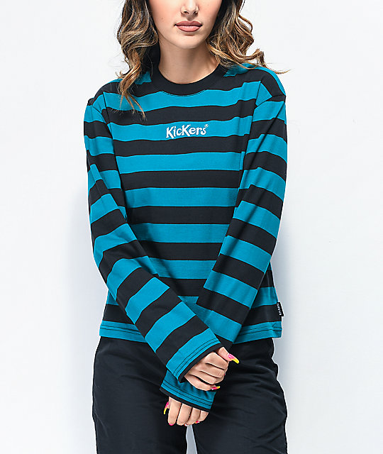 striped long sleeve sweatshirt