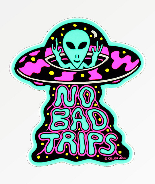 Killer Acid No Bad Trips Sticker Zumiez