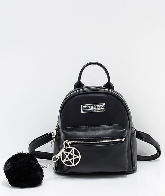 black mini bookbag