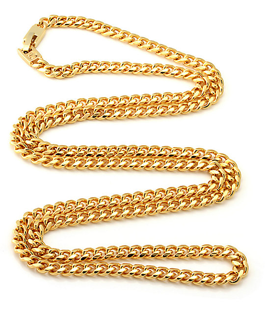 King Ice 5mm 14K Gold 26" Cuban Chain Zumiez.ca
