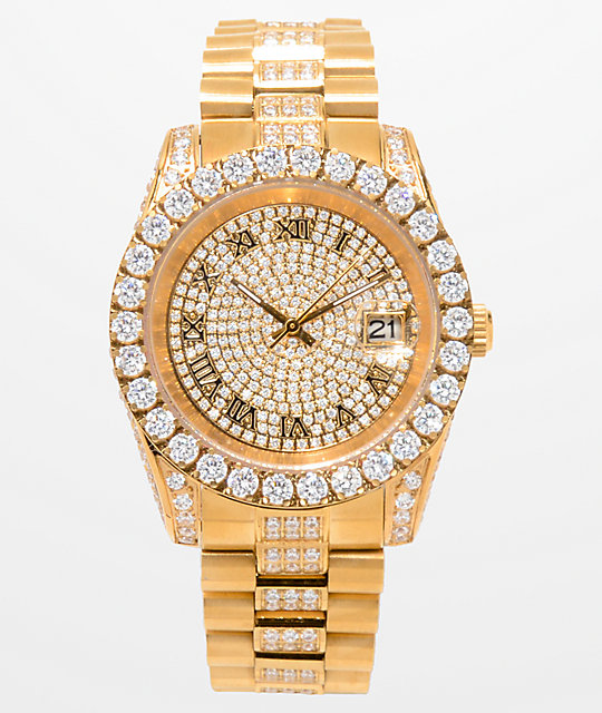 14k gold watch with diamonds