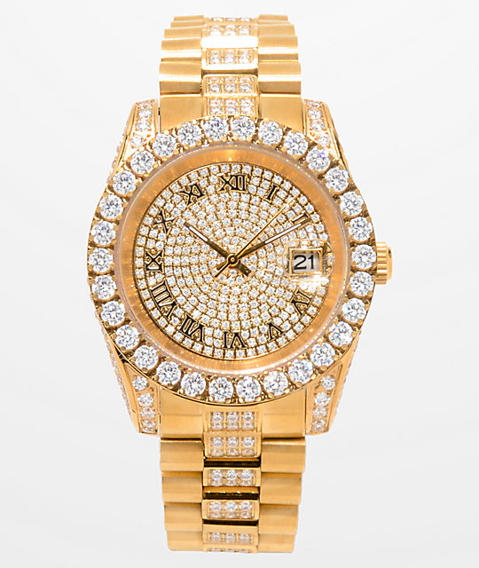 King Ice LX 14k Gold Watch | Zumiez