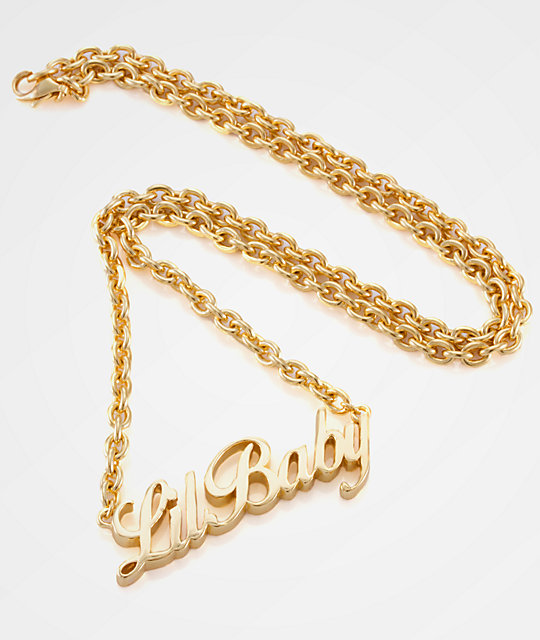 King Ice Women's Lil Baby Gold Necklace | Zumiez