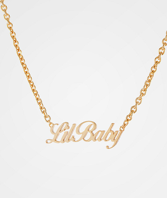 King Ice Women's Lil Baby Gold Necklace | Zumiez