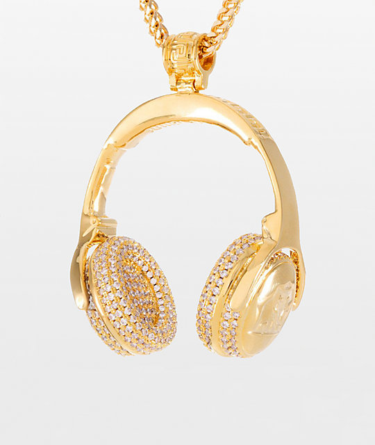 King Ice x Snoop Dogg Headphones Pendant Necklace | Zumiez