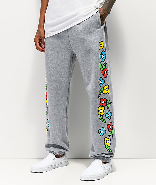 grey elastic sweatpants