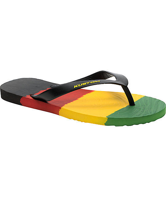 rasta flip flops