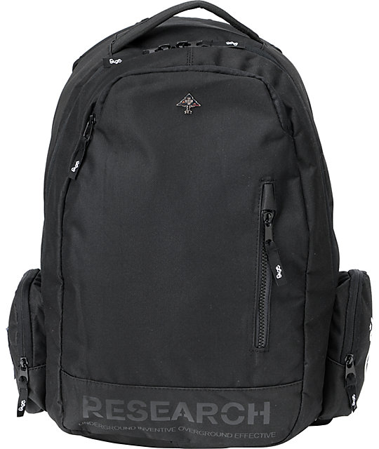 LRG Black Bagged Laptop Backpack | Zumiez