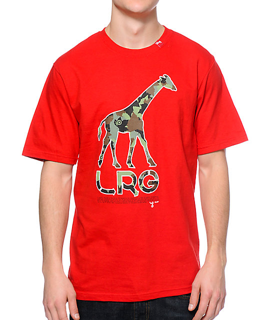 LRG CC Giraffe Red T-Shirt | Zumiez