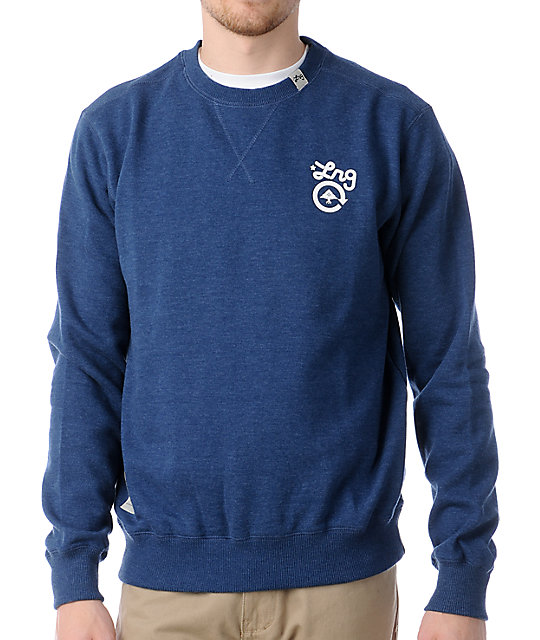 navy blue crewneck sweatshirt