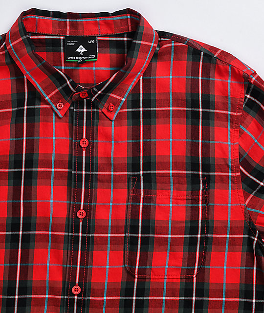 red button up long sleeve shirt