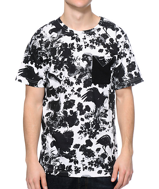 LRG Heavy Breakage Black & White Pocket T-Shirt | Zumiez