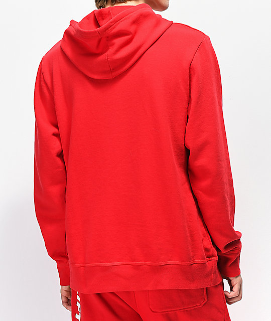 sudadera roja con capucha
