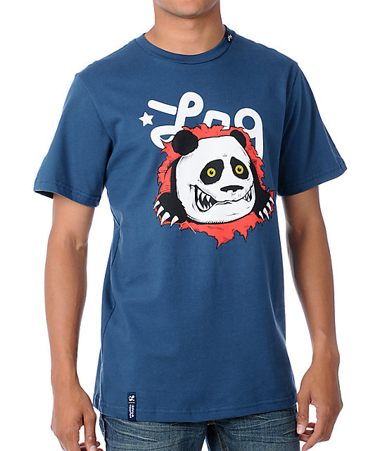 LRG Panda Ripper Navy T-Shirt | Zumiez