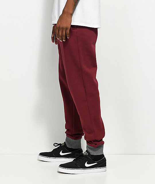 boys burgundy sweatpants