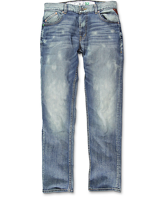 LRG True Taper Acid Bloch Blue Regular Fit Jeans | Zumiez