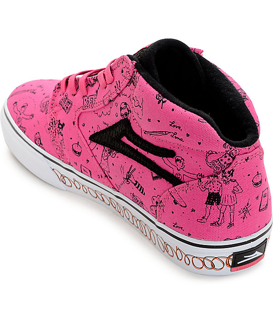 Lakai Lena Dunham Fura Bubble Gum High Top Shoes | Zumiez