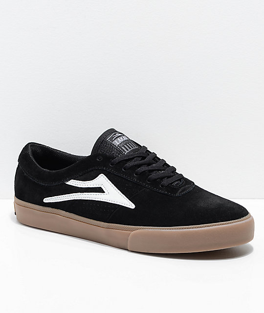 Lakai Sheffield Black & Gum Suede Skate Shoes | Zumiez