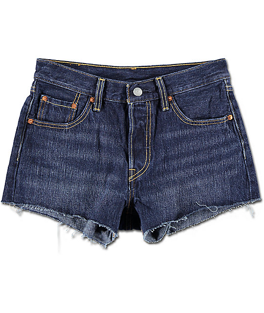 Levi's 501 Dark Fray Hem Shorts | Zumiez