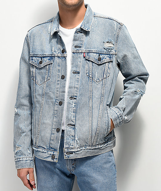 levi's distressed jean jacket