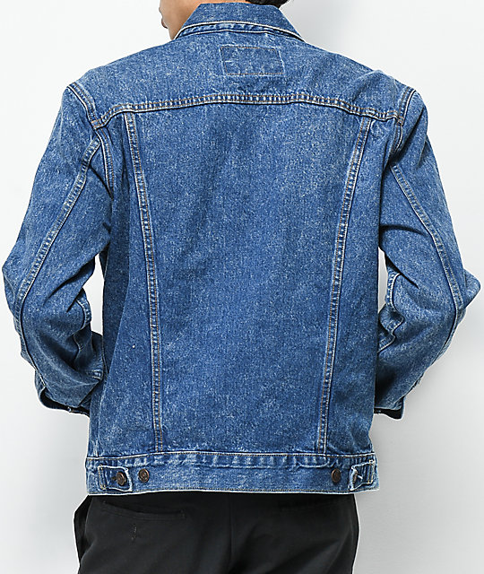 Download Levi's The Trucker Blue Powder Acid Wash Denim Jacket | Zumiez