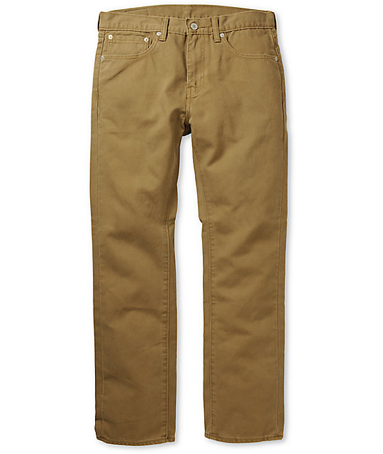 Levis 513 Cougar Bedford Dark Khaki Slim Fit Pants | Zumiez