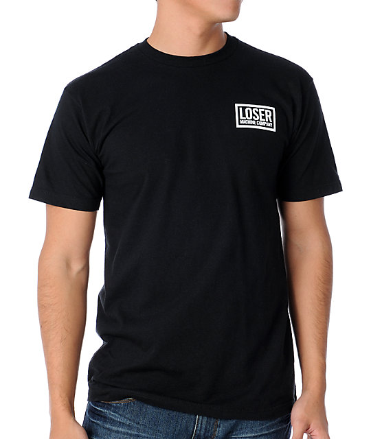 Loser Machine Japanese Loser Black T-Shirt | Zumiez