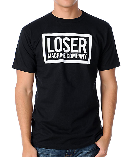 Loser Machine Loser Box Front Screen Black T-Shirt