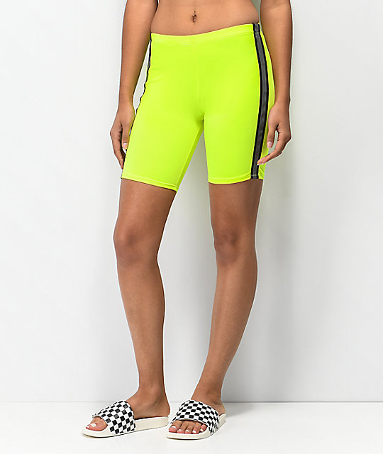 neon bike shorts
