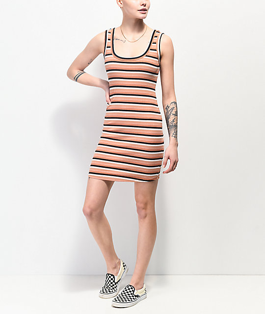 pink ribbed bodycon dress