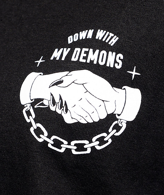 Lurking Class By Sketchy Tank Down With My Demons Black Long Sleeve T Shirt