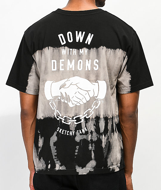 Lurking Class By Sketchy Tank Down With My Demons Tie Dye T Shirt