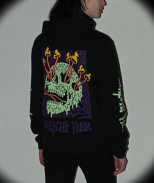 Lurking Class By Sketchy Tank Fungus Blacklight Black Hoodie