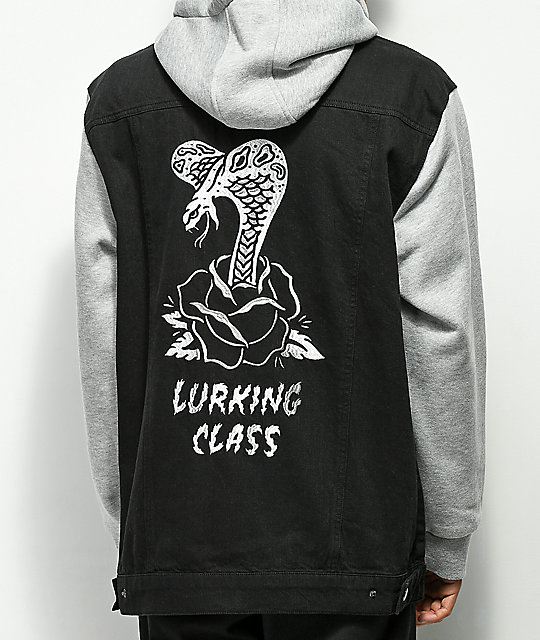 Lurking Class By Sketchy Tank Lurking Class Black Grey Vested 2fer Hoodie