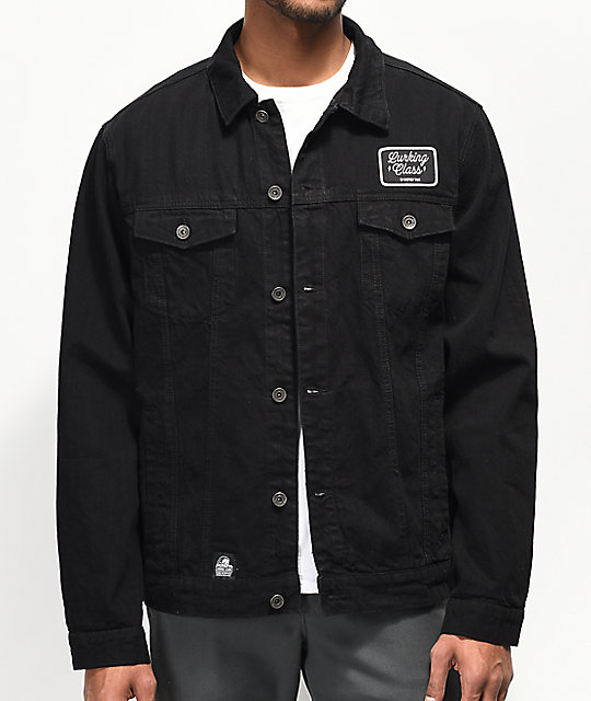 Lurking Class By Sketchy Tank Run With Us Black Denim Jacket