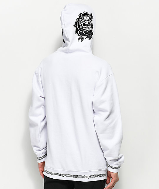 sketchy tank white hoodie