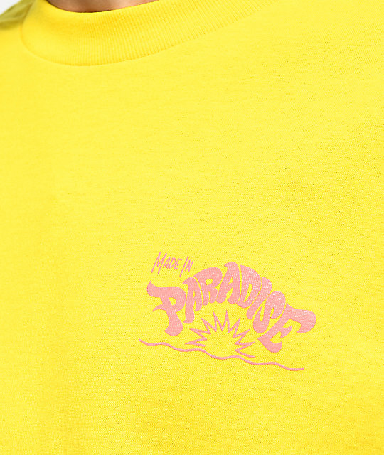 made in paradise high how are you yellow t shirt zumiez how high are you shirt