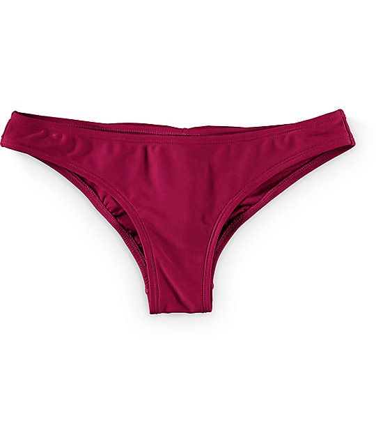 burgundy bikini bottoms