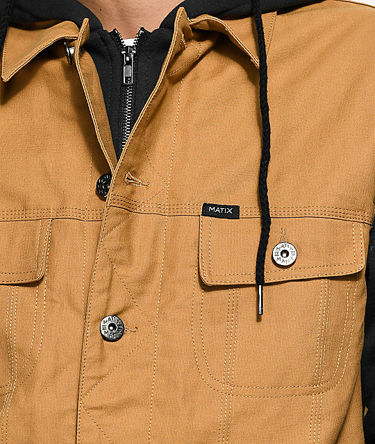 Matix Union Trucker Dark Khaki & Black Jacket | Zumiez