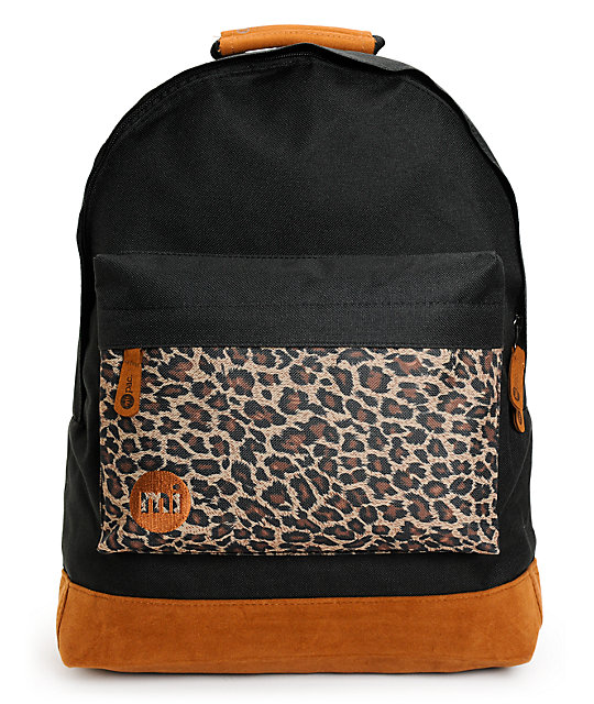 Mi-Pac Black & Leopard Backpack | Zumiez