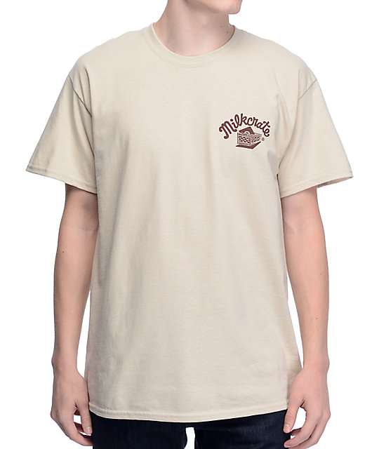Milkcrate Athletics Tonal Logo Light Tan T-Shirt | Zumiez
