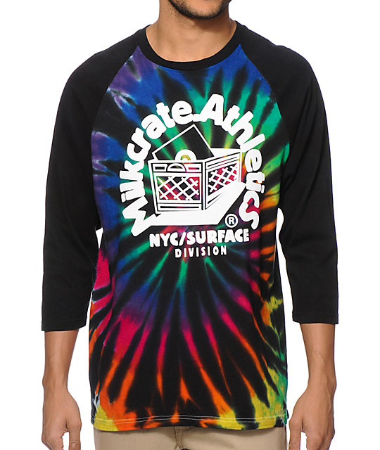 Milkcrate Tie Dye Baseball T-Shirt | Zumiez