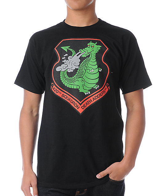 Mishka 420th Squadron Black T-Shirt | Zumiez