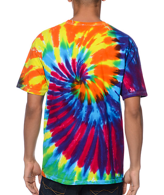 Mishka Keep Watch Rainbow Spiral Tie Dye T-Shirt | Zumiez