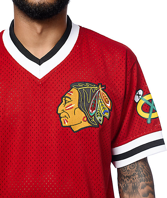 a on blackhawks jersey