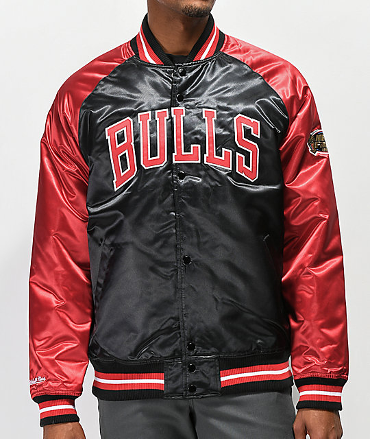 bulls bomber jacket red