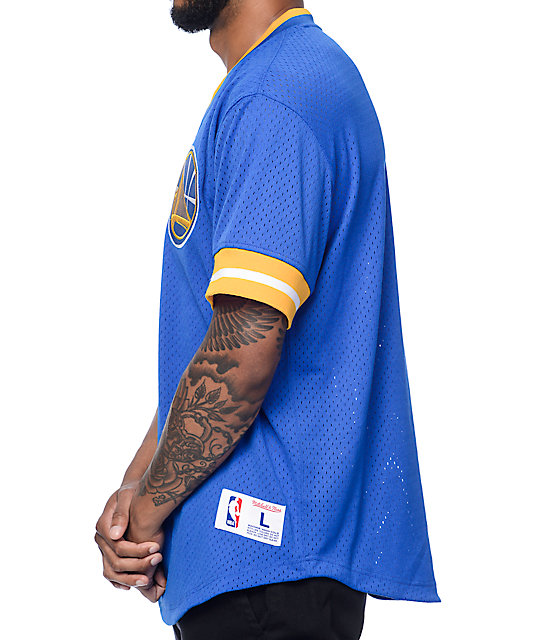 mitchell and ness warriors baseball jersey