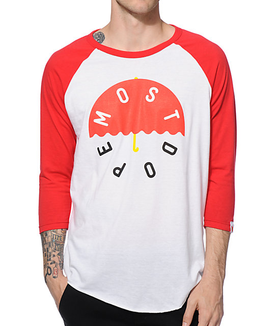 red baseball t shirt