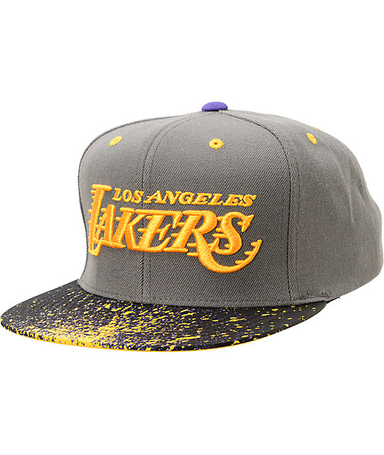 lakers flat cap